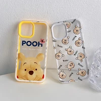 disney pooh bear winnie the pooh cute cartoon phone case for iphone 11 12 13 mini pro xs max 8 7 plus x xr cover