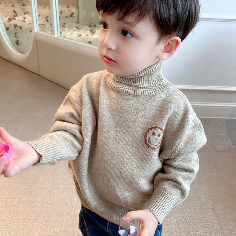 

2022 Autumn Baby Girls Boys Sweaters Coat Kids Knitting Pullovers Tops Baby Boys Girls turtleneck Long Sleeve Sweaters 2-10y