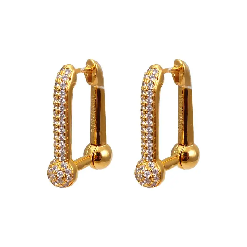 Металлическая пряжка для обуви новинка 2024 популярные изящные серьги легкие