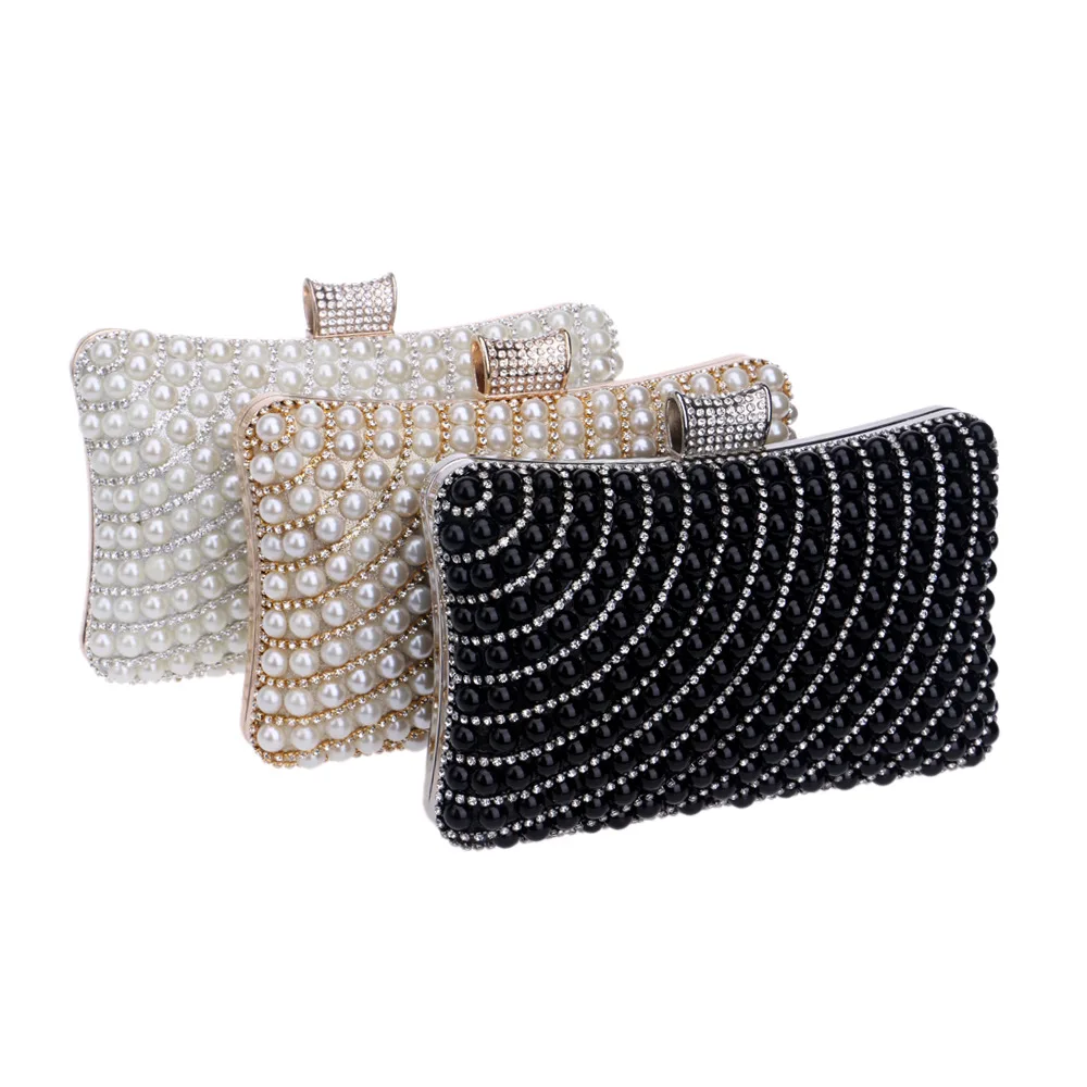 

Women's Evening Bag Imitation Pearls Rhinestones All-matching Chain Bag Wedding Party Prom Fashion Elegant Clutch Bag