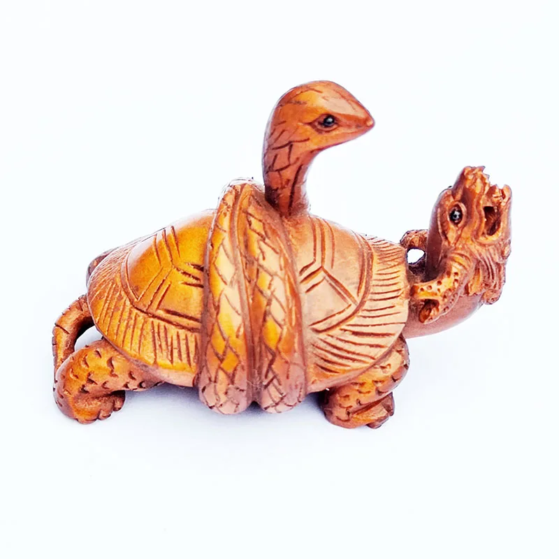 

Ручная резьба из самшита змея и черепаха-дракон