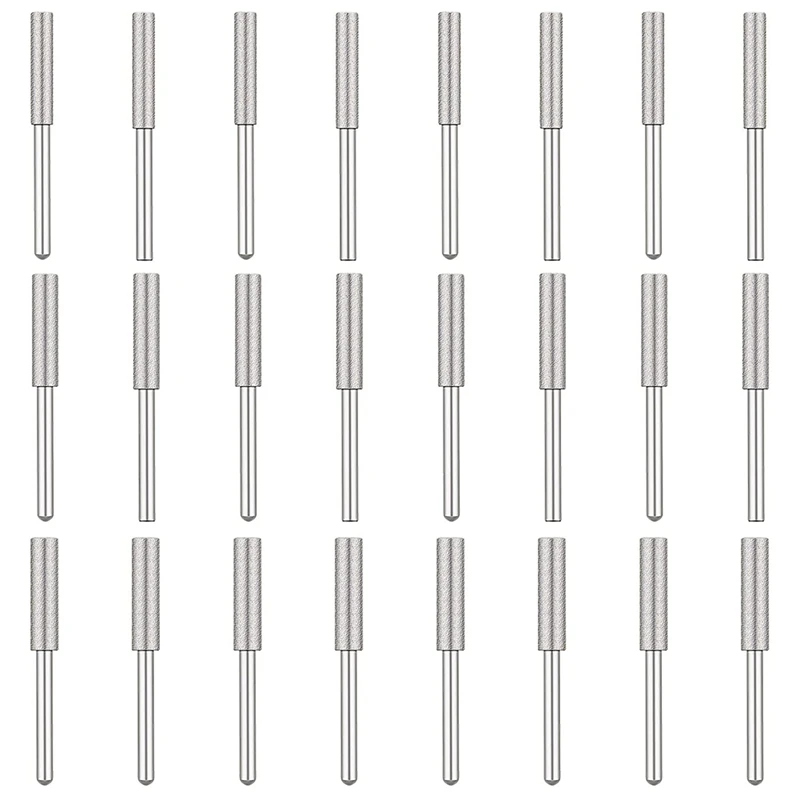 

24 Pcs Diamond Chainsaw Sharpener Bit Kits, 5/32 Inch, 3/16 Inch, 7/32 Inch Titanium Plated Burr Stone File