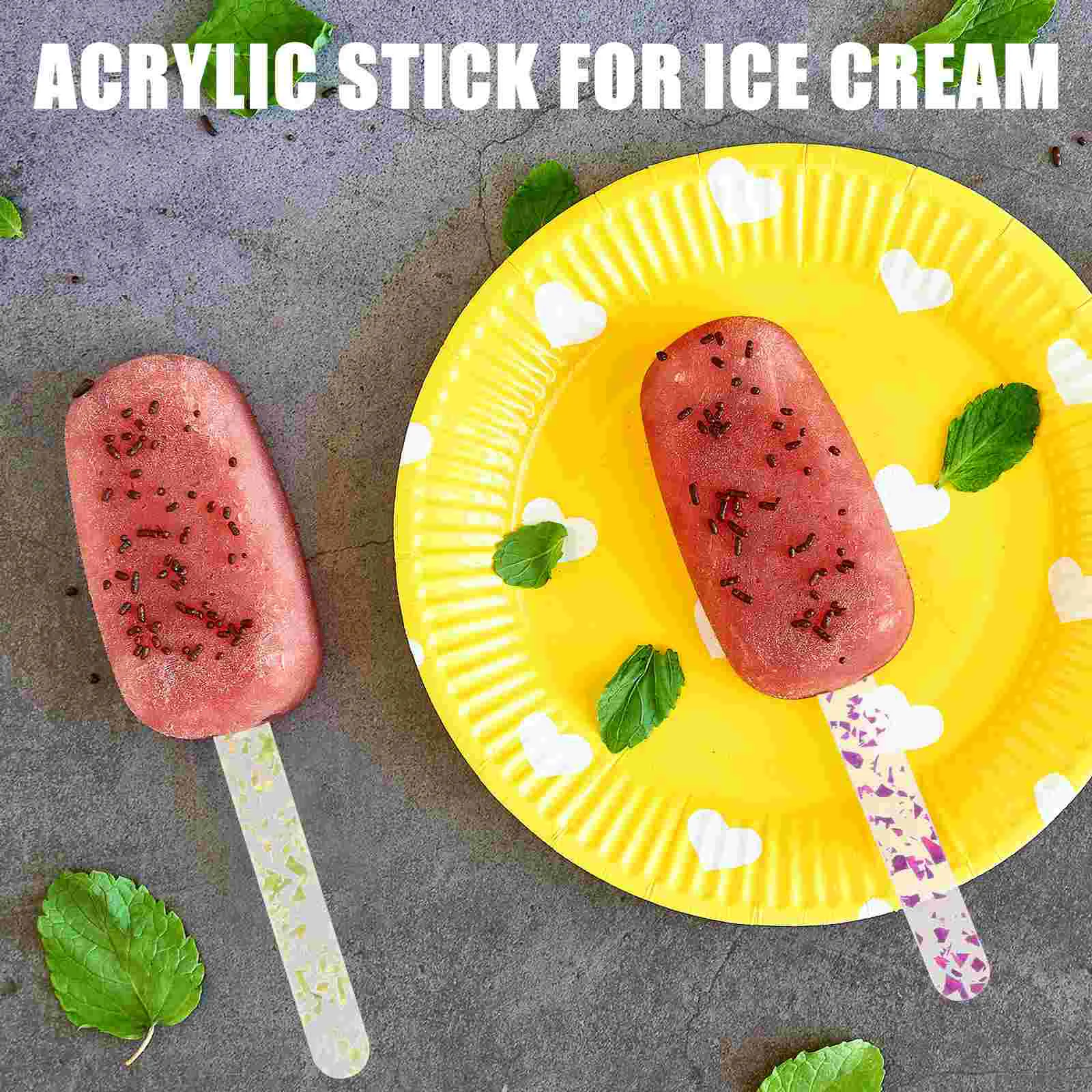 20 шт. акриловые палочки для мороженого цветные креативное изготовление сделай