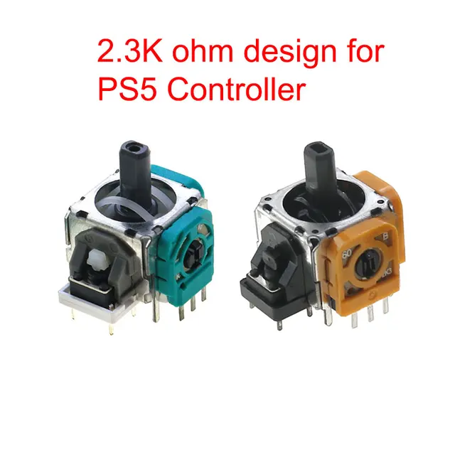 YuXi 2pcs 3D Analog Joystick Grip stick repair parts Sensor Module Potentiometer For Sony PS5 PS4 Pro Controller Gamepad 3
