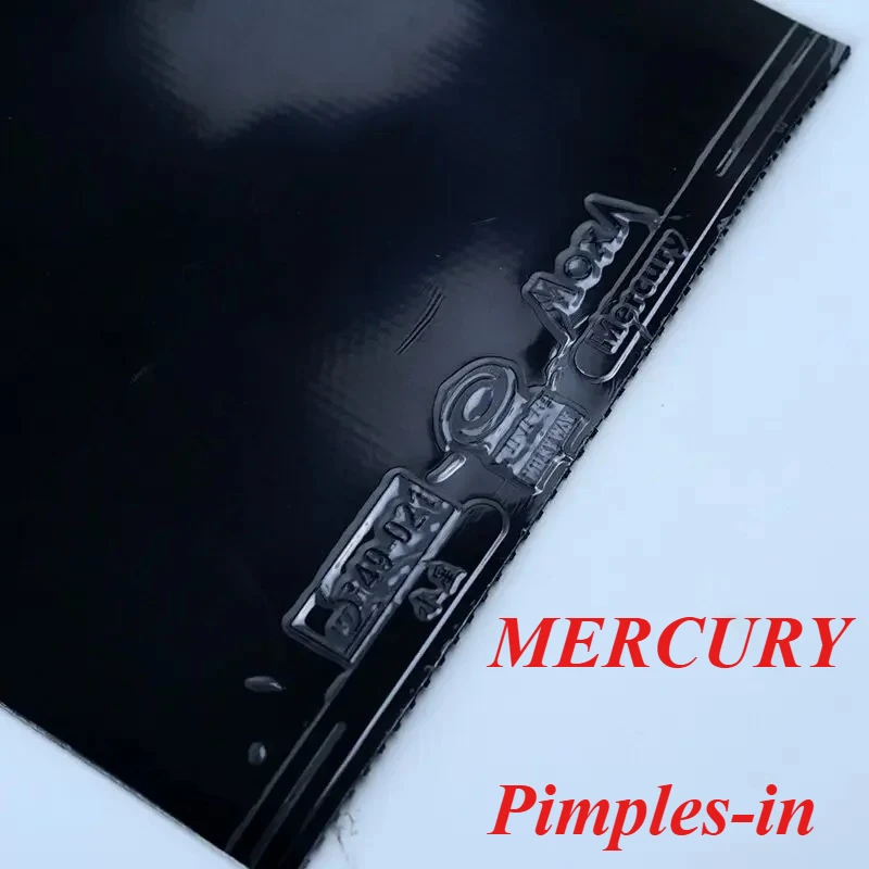 Фото Накладка для настольного тенниса YINHE OX Black Red MERCURY с шипами внутрь, без губки, для начинающих, одобрена ITTF №2