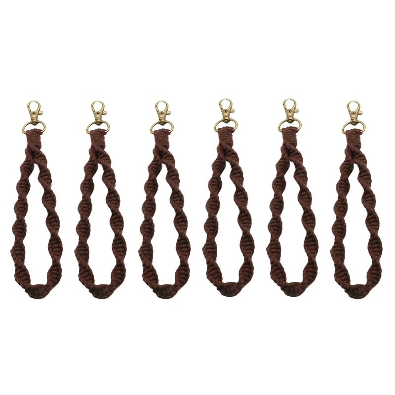 

Брелок для макраме, брелок ручной работы в стиле бохо, ремешок на запястье ручной работы, изысканный держатель для женщин