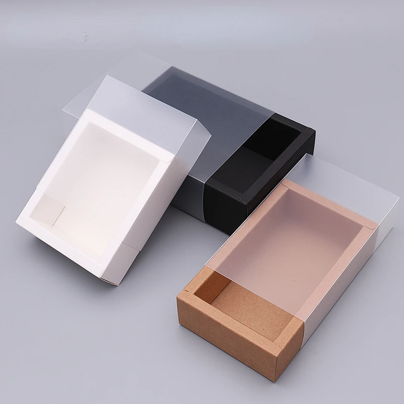 10 шт. хорошие подарочные упаковочные коробки из крафт-бумаги свадебные для