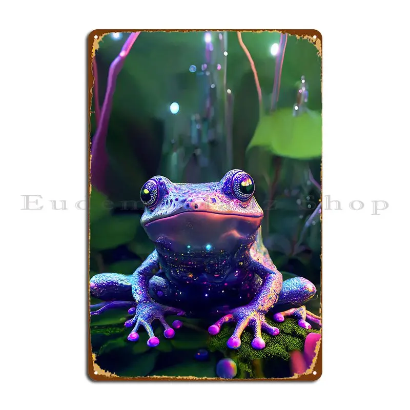 Робо машина лягушка металлический знак ржавый паб Настенная роспись печатная