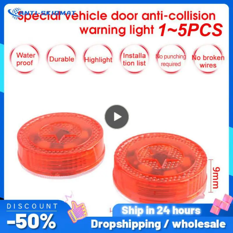 

1-5 шт., беспроводные предупреждающие лампы для открывания двери автомобиля