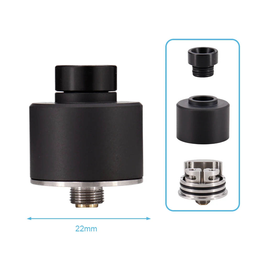 

Ecig Vape Atomizer Wick D RDA Rebuildable Tank With BF Pin 22mm 316 SS For 510 Thread Box Mod Mechanical Mods VS Haku RDA RTA