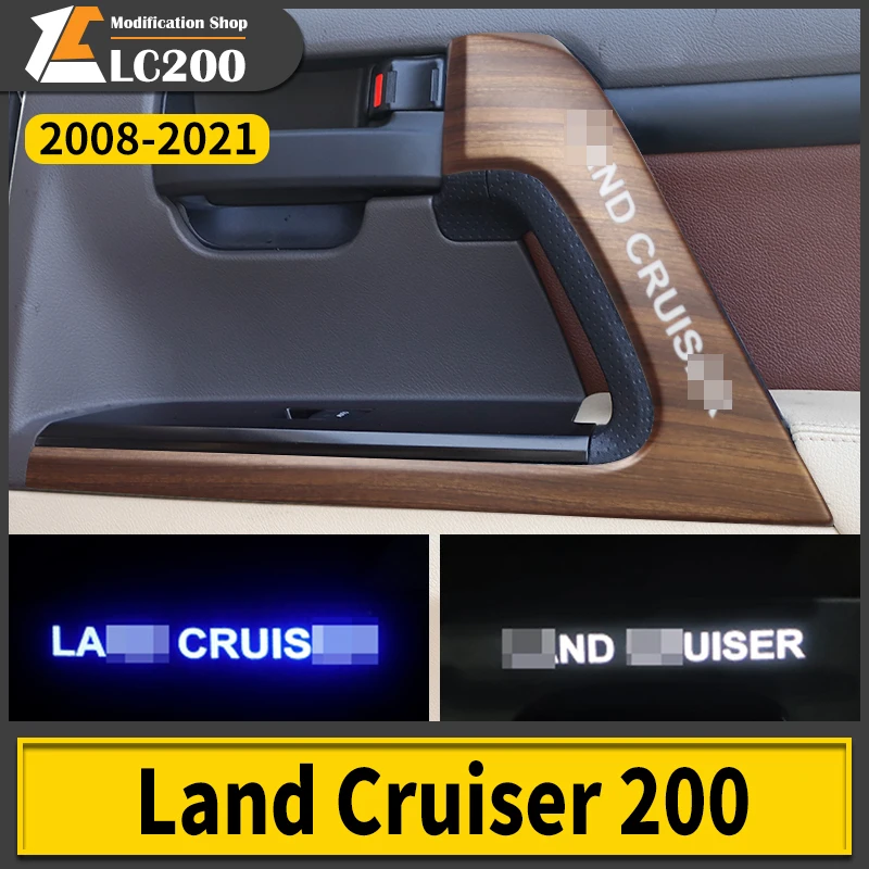 

2008-2021 Toyota Land Cruiser 200, ручка из персикового дерева с текстурой, модификация LC200, внутренняя ручка, аксессуары для создания атмосферного освещен...