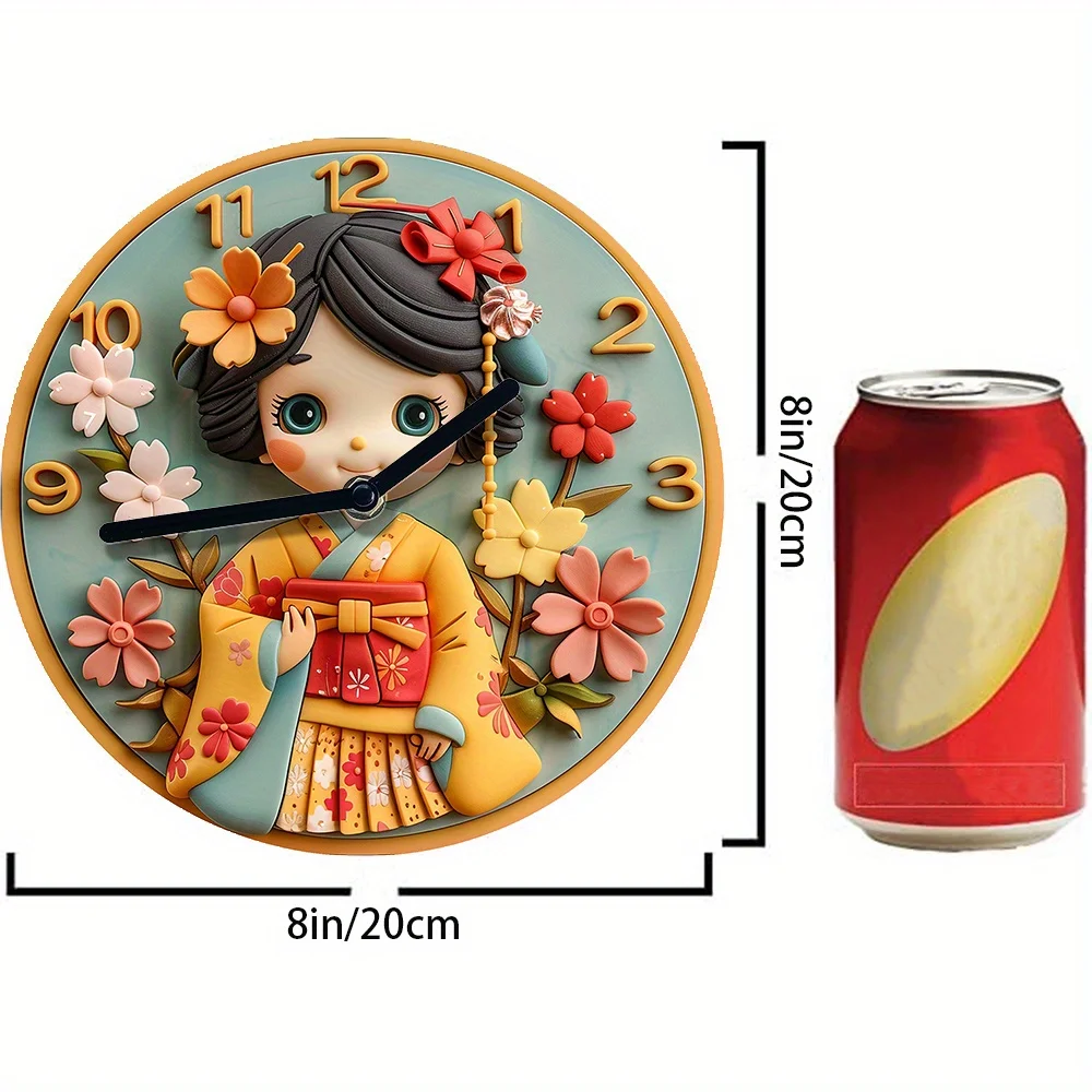 Бесшумные настенные часы с японским кимоно набор для сборки сделай сам