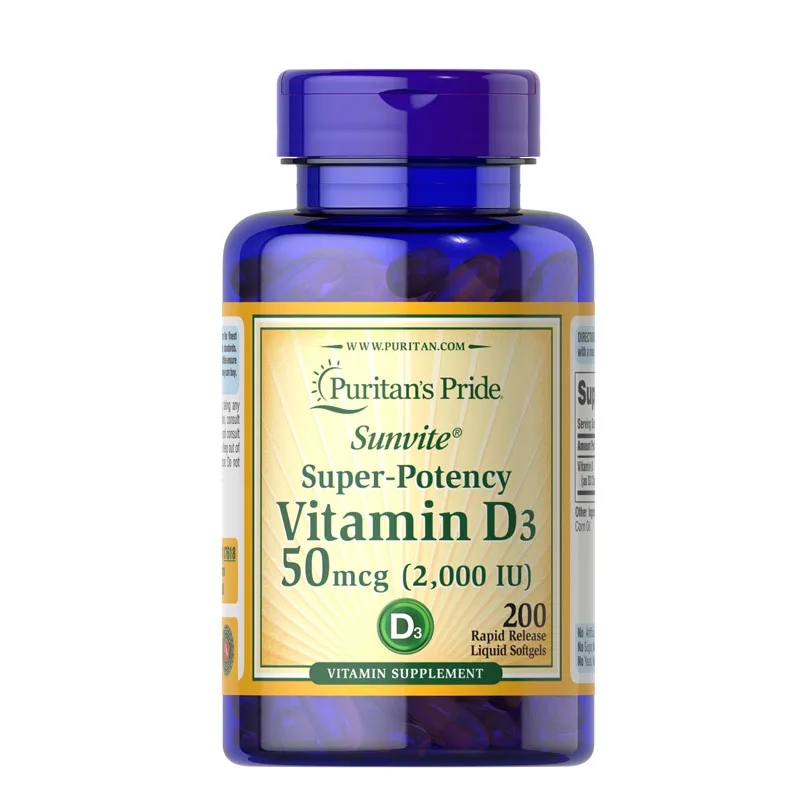 

Super - Potency Vitamin D3 50 mcg 200 Softgels Free shipping