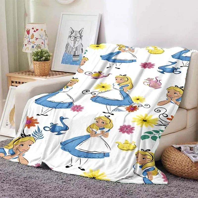 Одеяло Алиса в стране чудес мягкий пушистый плед для детей и взрослых летнее