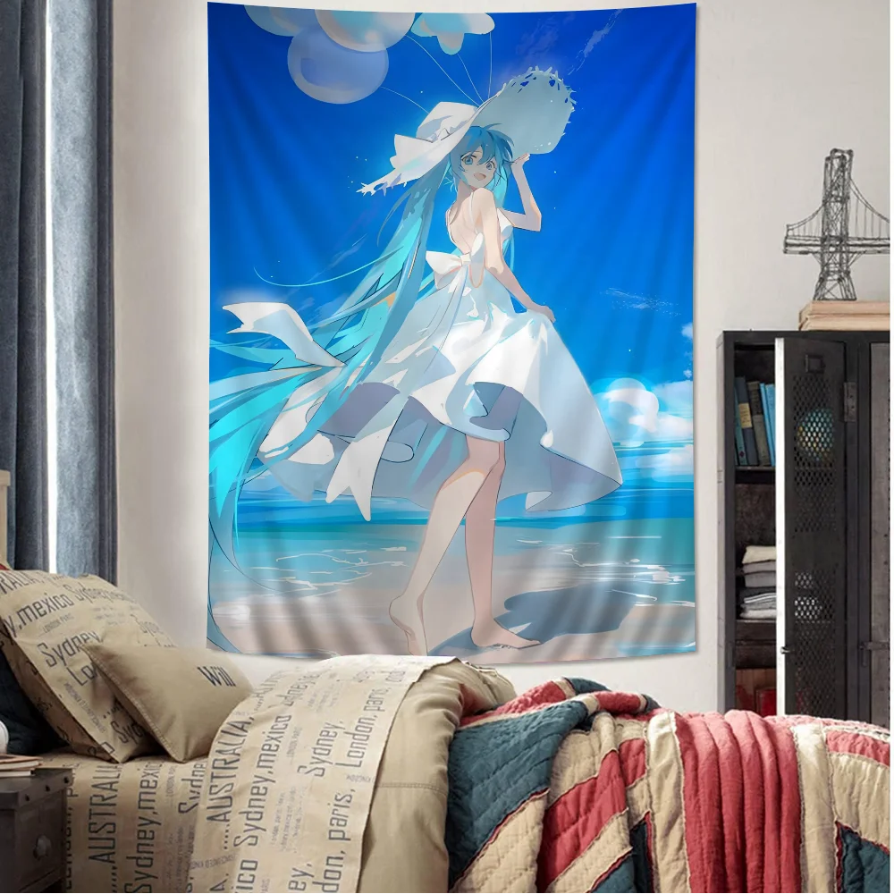 Anime H-Hatsunes M-MikU Printed Large Wall Tapestry Hanging Decoration Household Decor Blanket