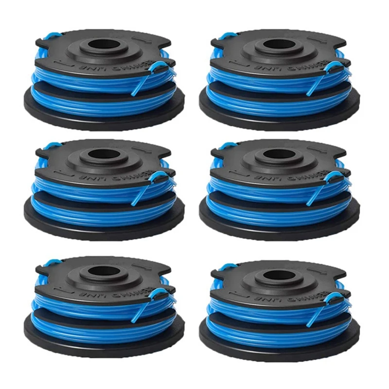 

6Pack 27Ft 0.065 Inch Weed Eater Dual Line String Trimmer Replacement Spool 29242 29082 for Greenworks 21212 21272