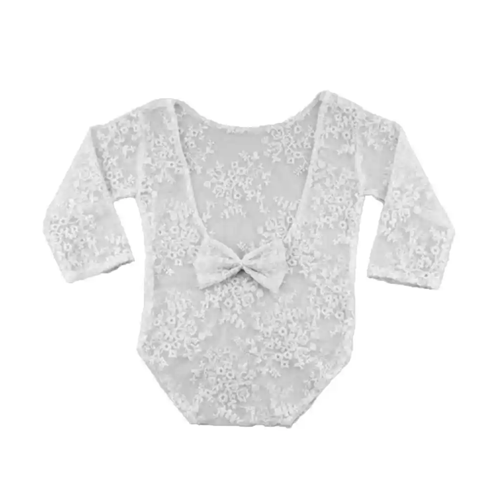 

2020 New Soft Baby Lace Romper Newborn Photography Props Floral Lace Long Sleeved Romper for 0-3 months