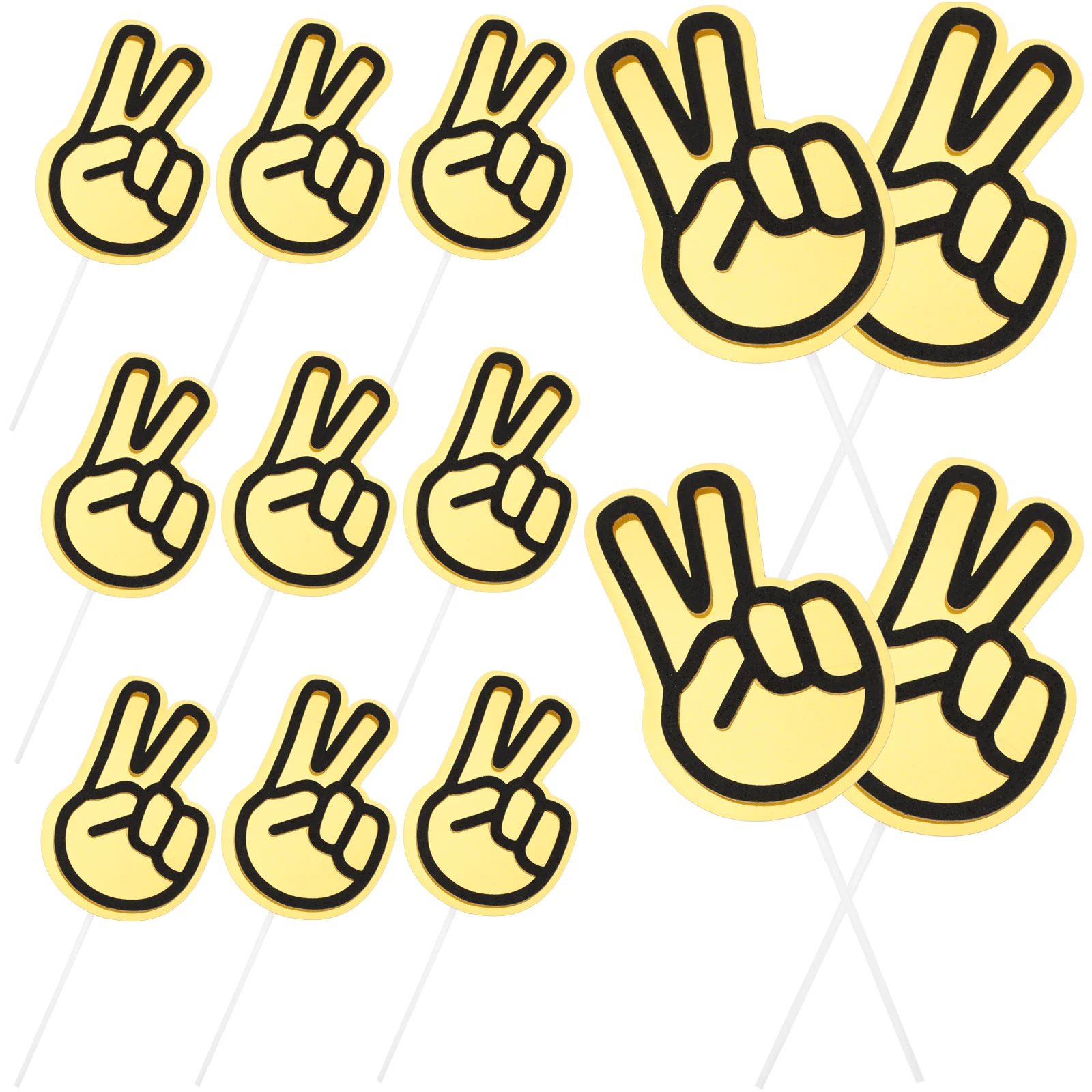 

20pcs Paper Party Favor Cupcake Toppers Party Cupcake Topper Hand Sign Cupcake Decoration Cupcake Picks