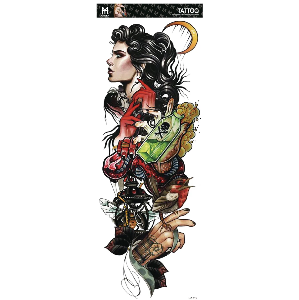 Искусственные Временные татуировки на руку Мужская наклейка водостойкие