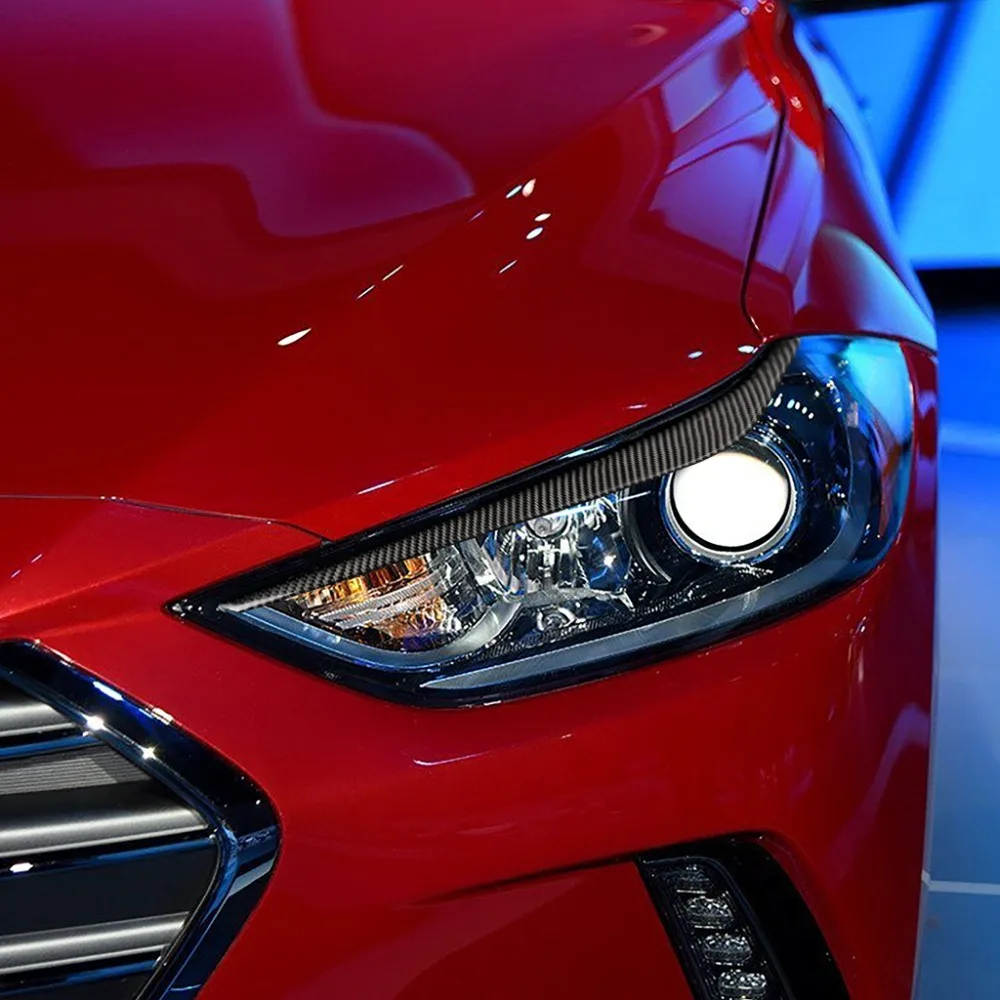 Налобный фонарь из углеродного волокна для Hyundai Elantra 2017 2018 2019 2 шт.