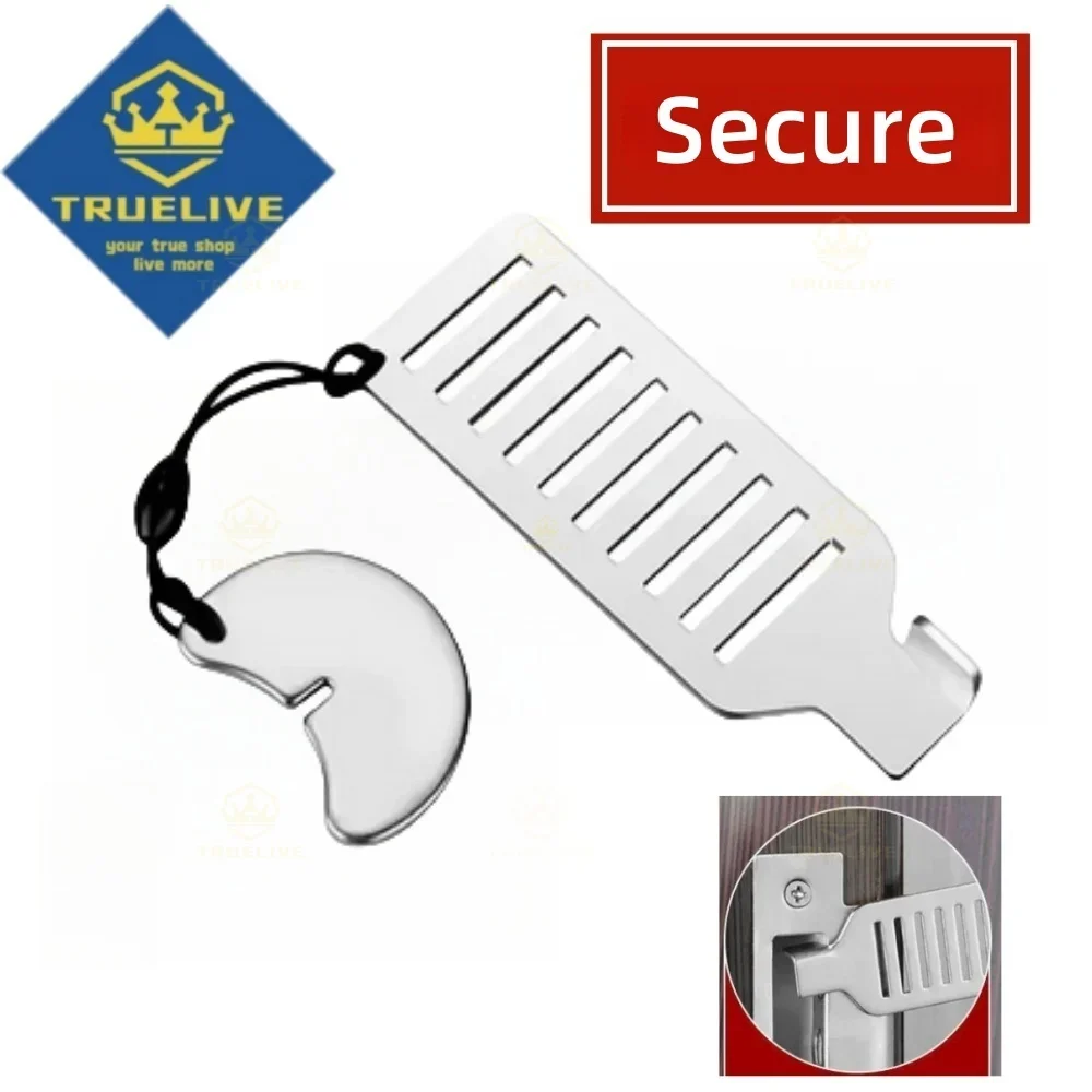 

Портативная защелка дверного замка, противоугонный рычажный замок, съемный дверной блокатор, клейкая защитная защелка, без дрели, ручной дверной стопор, дверной стопор