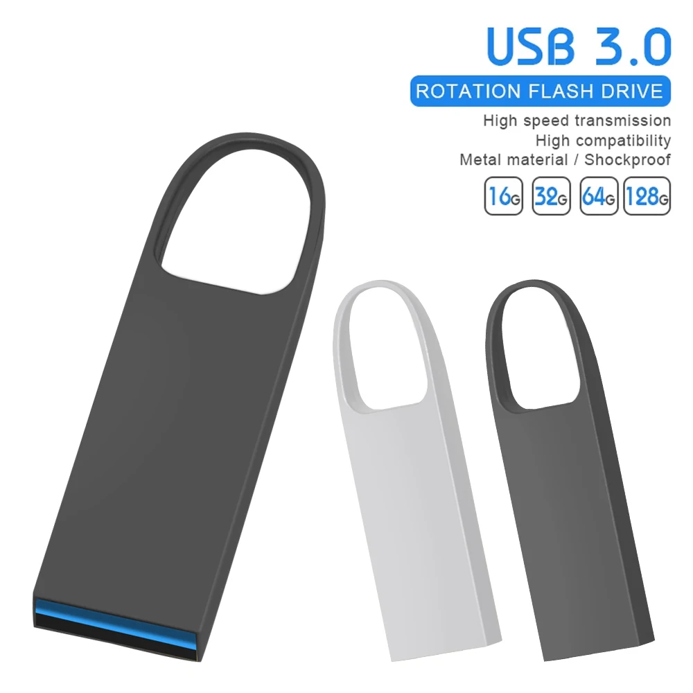 

High Quality USB Flash Drive Metal Pen Drive 8GB 16GB 32GB 64GB 128GB Pendrives 3.0 Memory USB Stick Flash Drives free shipping