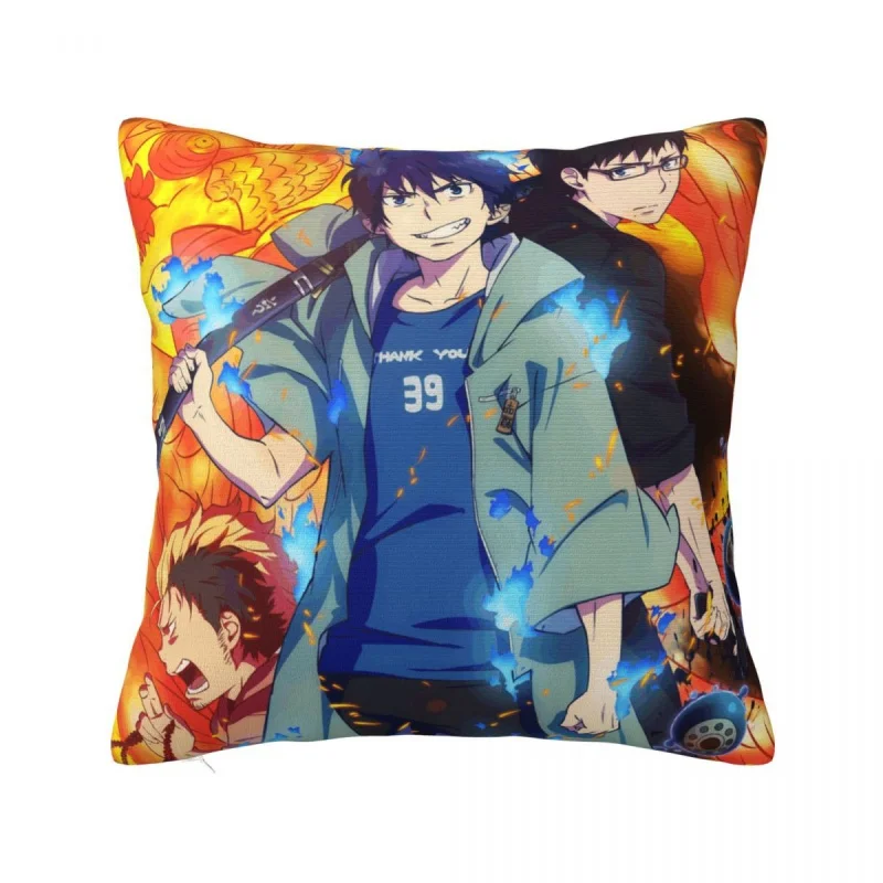 

Blue Exorcist Anime Pillowcase Printing Polyester Cushion Cover Decorative Cosplay 3D Cartoon Pillow Case Cover Seat Square 45cm