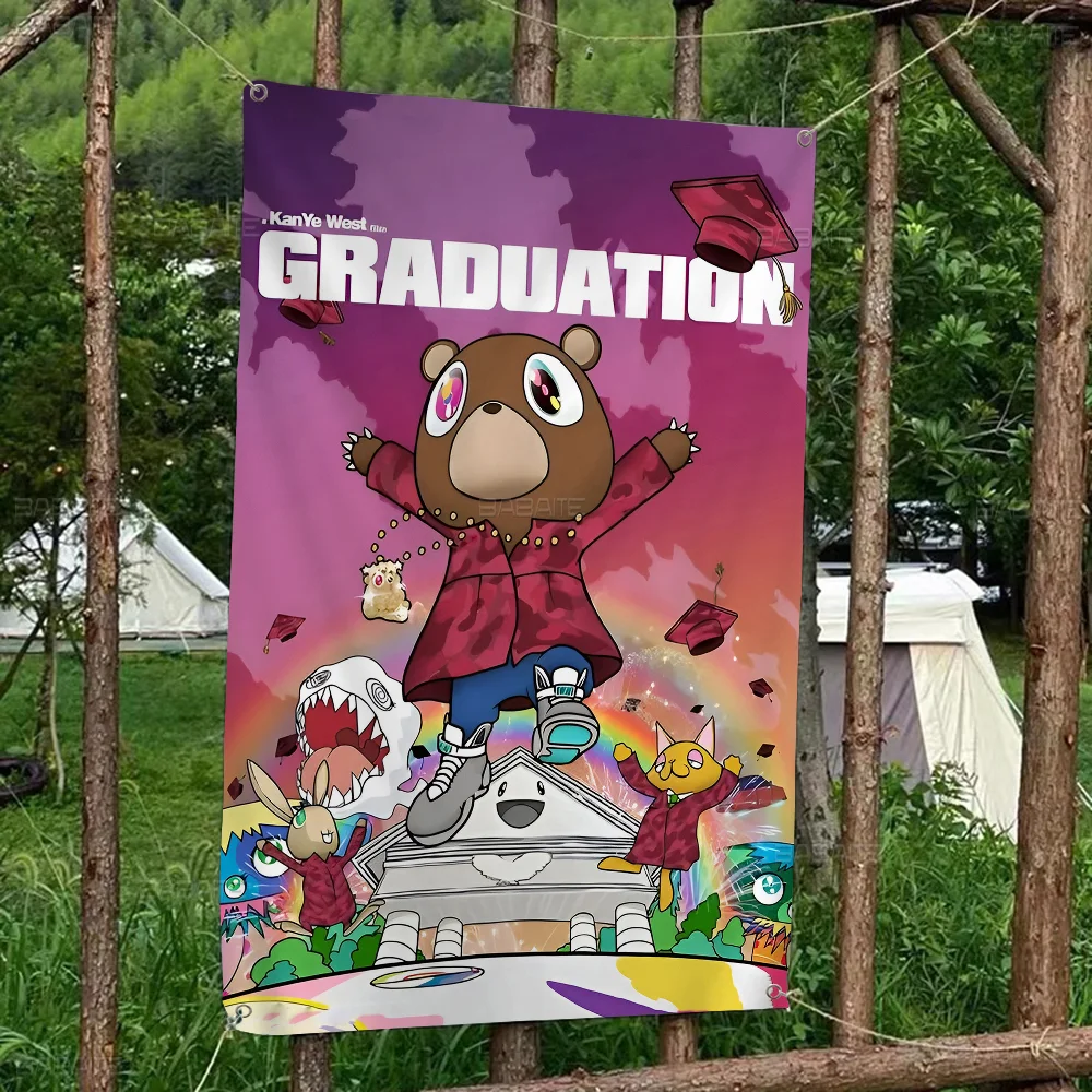 Современное поп-настенное искусство хип-хоп рэпер Канье Уэст высококачественный