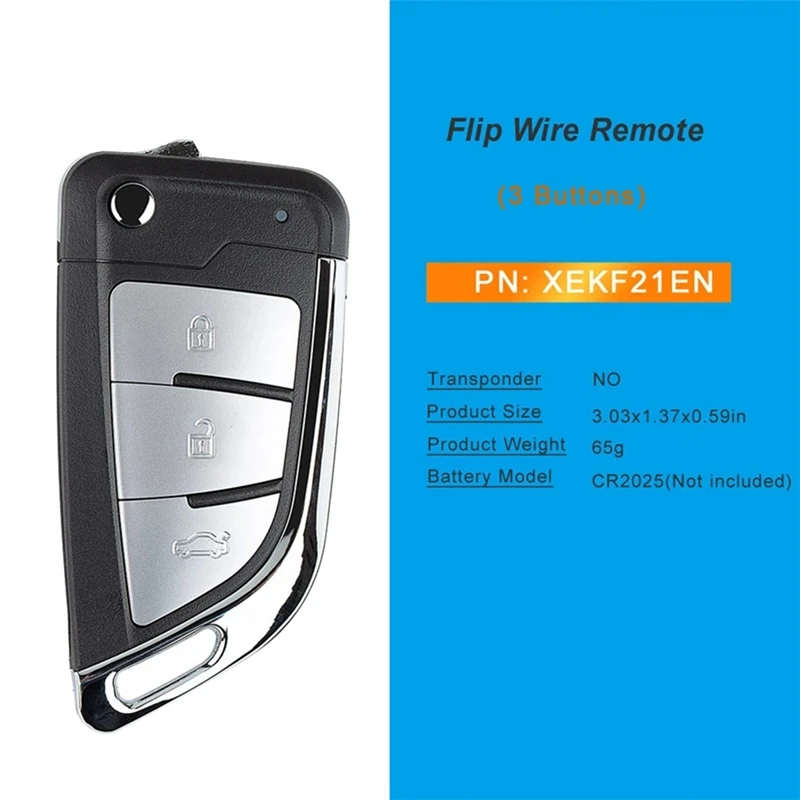 Брелок для ключей Xhorse XEKF21EN Универсальный супер-брелок с 3 кнопками в стиле ножа