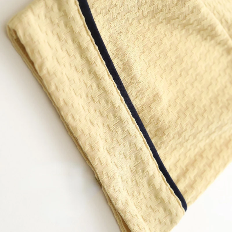 2023new Summer Pajamas for Women's Thin Pure Cotton Cardigan Short-sleeved Nine-point Pants Casual Home Service Suit with V-neck