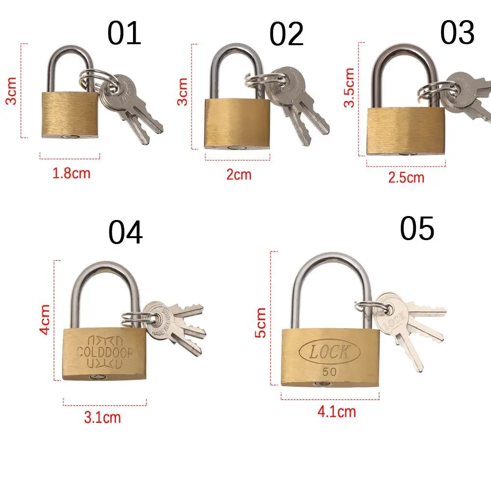 small copper lock luggage case padlock box case lock mini Locks lovers lock Home Improvement Hardware
