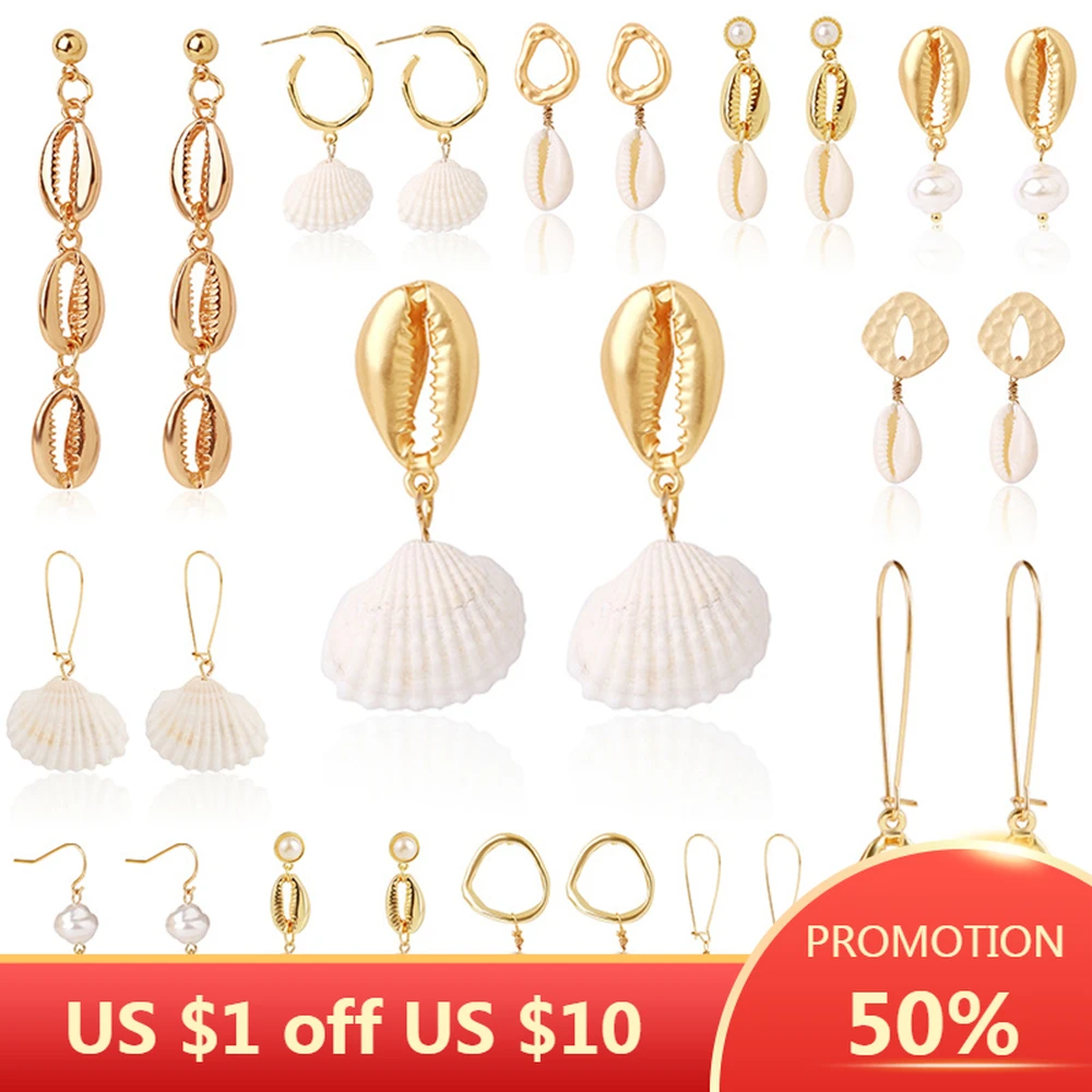 SOHOT Горячая Бохо пляж натуральный ракушка кулон ракушка женские серьги кольца имитация жемчуга Аксессуары для лета ювелирные изделия Bijoux