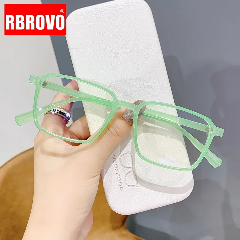 

RBROVO TR90 Vintage Eyeglasses Frams Women Small Square Glasses Women/Men Blue Light Blocking Glasses Monturas De Lentes Mujer