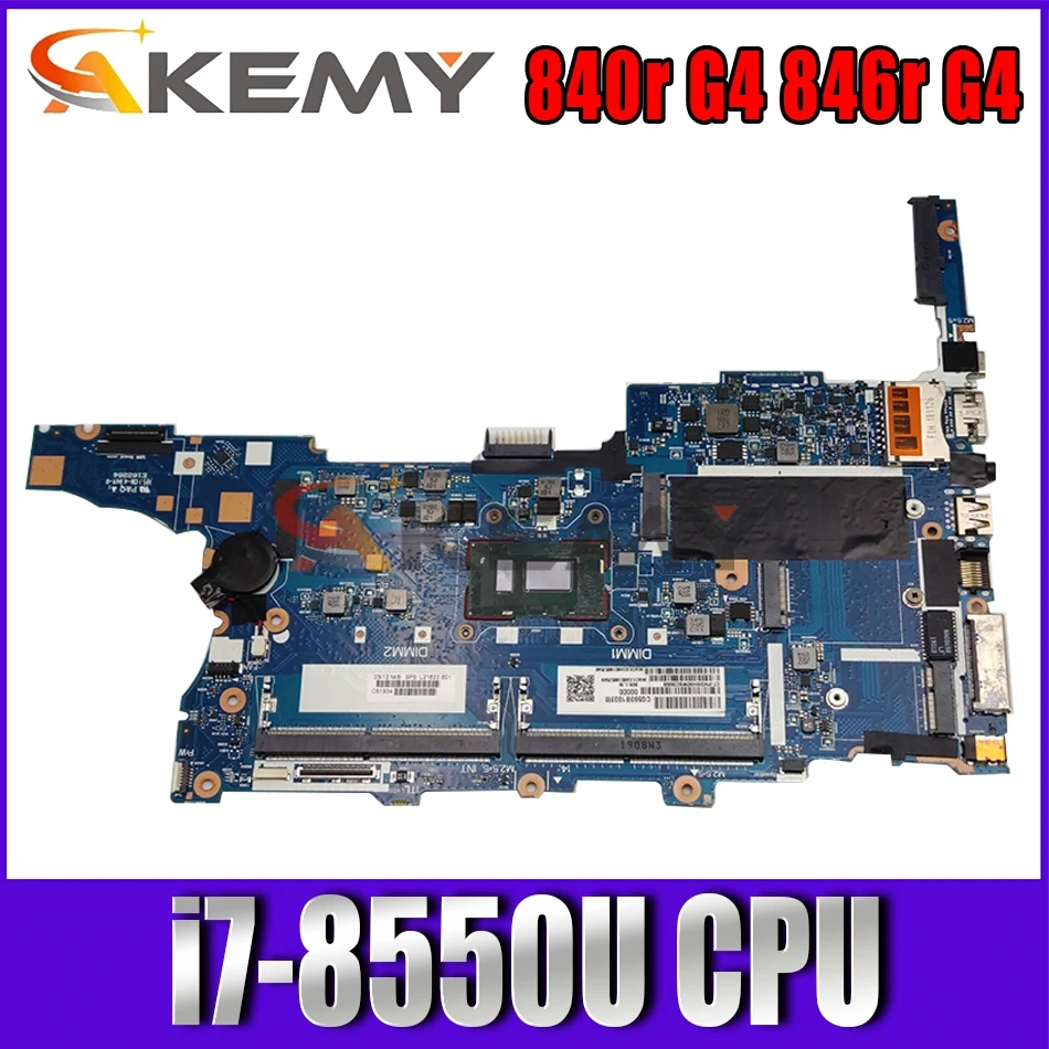 

Akemy 6050A2939701-MB-A01 For HP ELITEBOOK 840r G4 846r G4 laptop motherboard mainboard Intel i7-8550U CPU SR3LC tested 100% ok