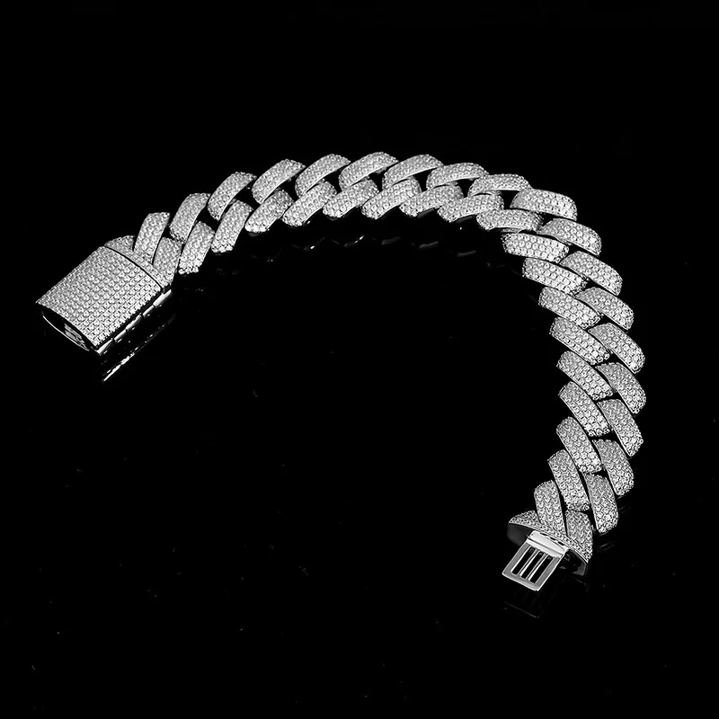 WUIHA хип-хоп стерлингового серебра 925 пробы лабораторный сапфир