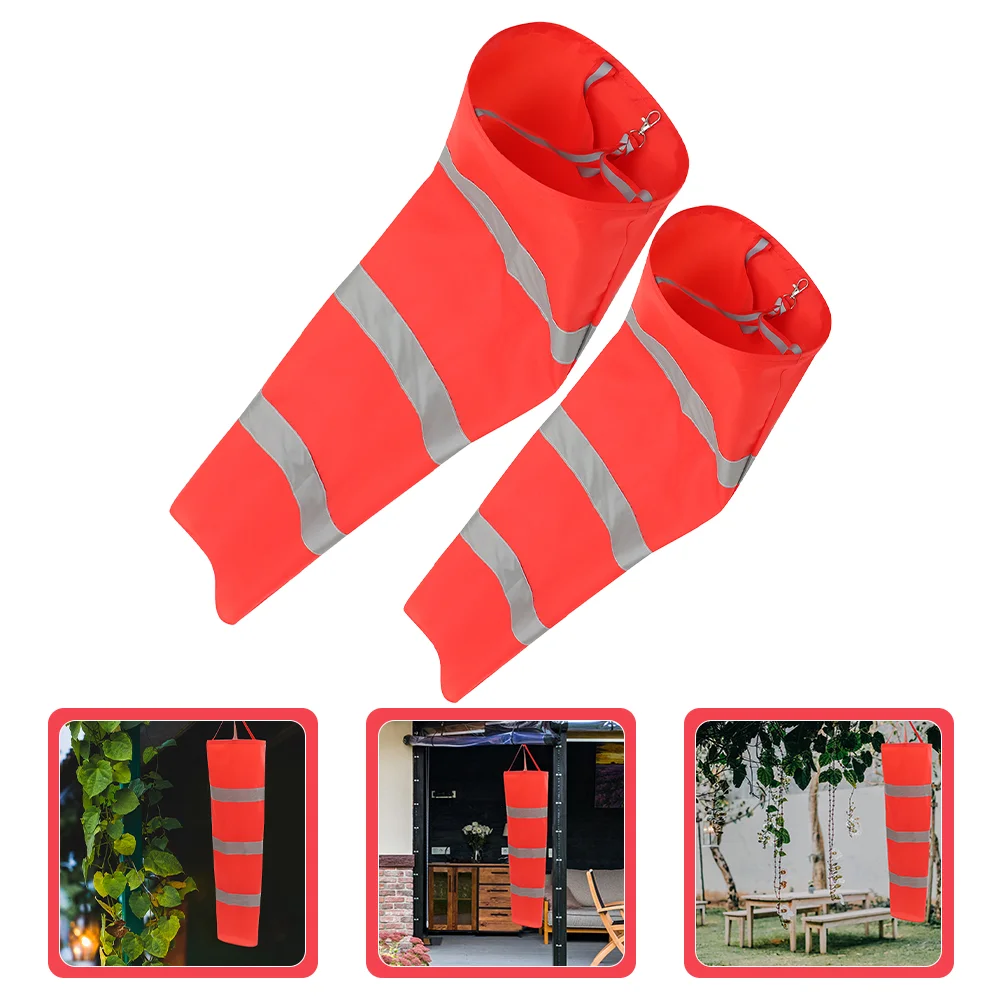 

2 Pcs Windsock Rainproof Socks Outdoor Direction Flag Bag Reflective Pendant Thicken