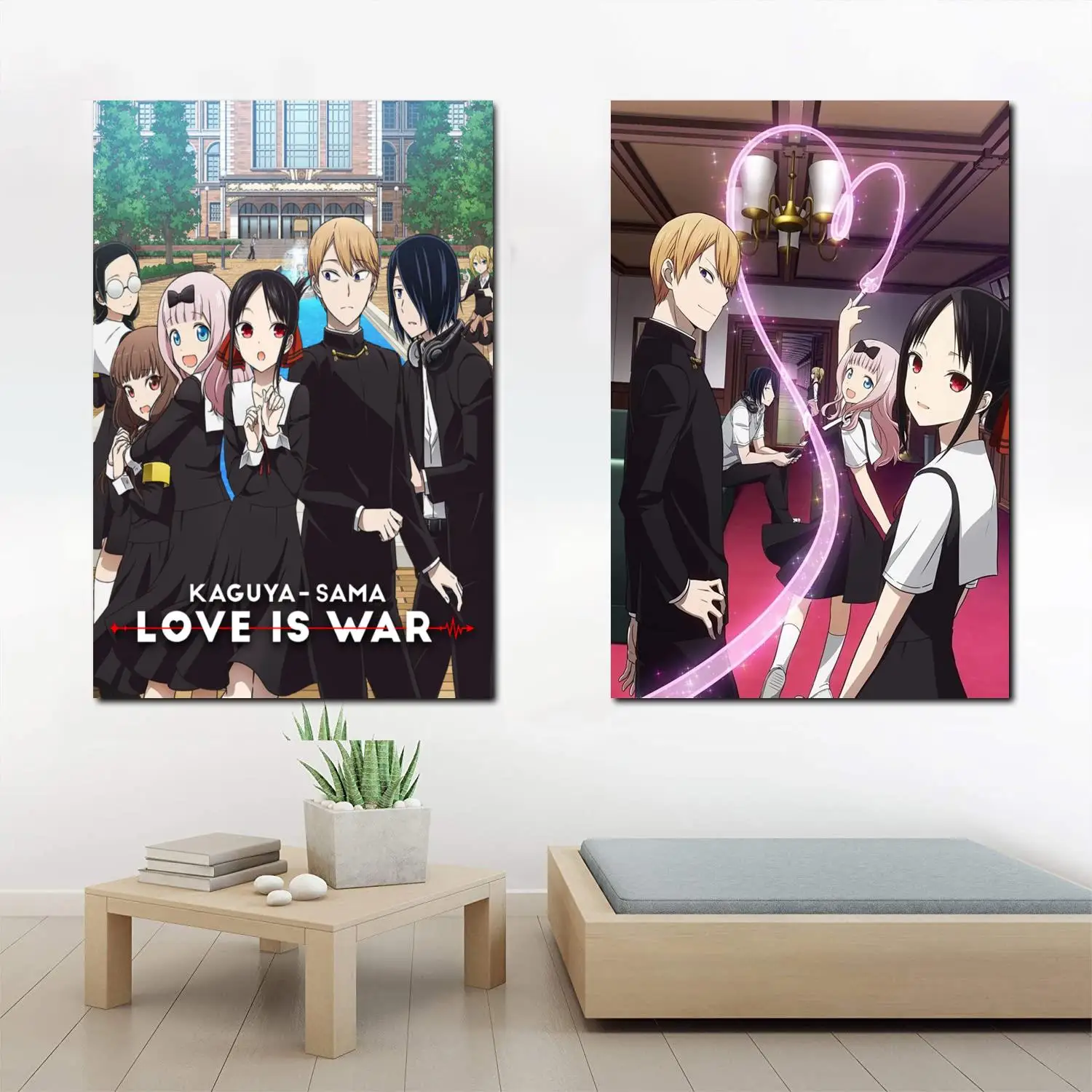 

Kaguya Sama Love is War - Anime Canvas Art Poster and Wall Art Picture Print Modern Family bedroom Decor Posters