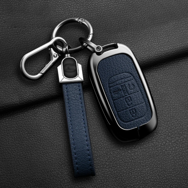 Фото Металлический кожаный чехол для автомобильного ключа Honda CR-V, Civic, Accord, HR-V, Fit, City, Odyssey, Alison, XRV 2023 2024 №2