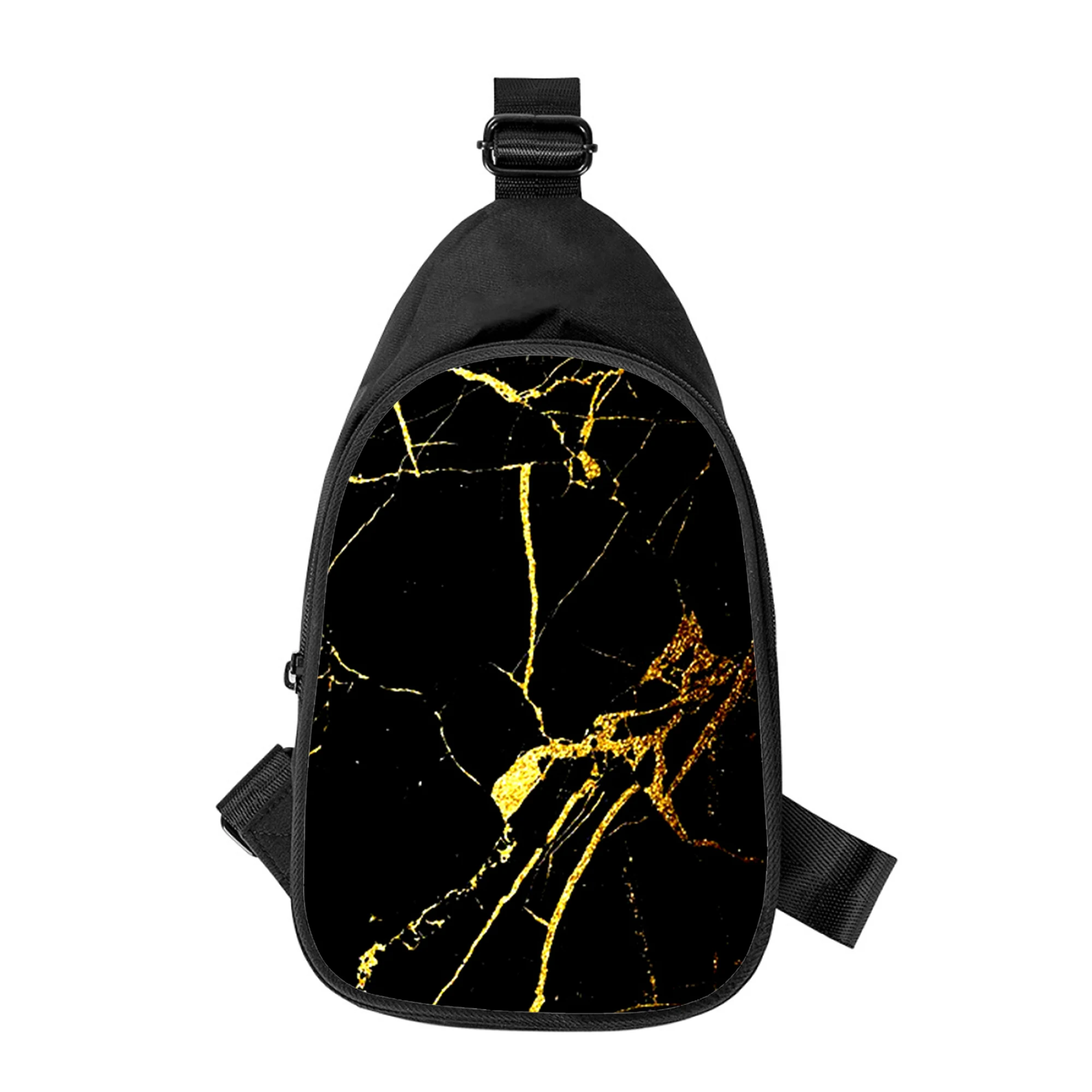 marble stone veins 3D Print New Men Cross Chest Bag Diagonally Women Shoulder Bag Husband School Waist Pack Male chest pack