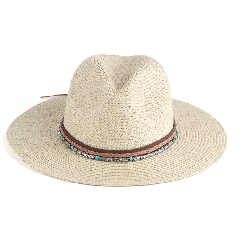 

Men's and women's sun hat Travel straw hat Panama jazz hat