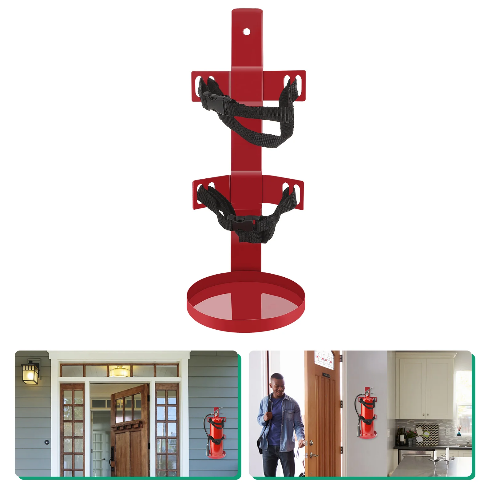 

Extinguisher Fire Holder Mount Hanger Mounting Bracket Bottle Iron Hook Roll Bar Vehicle Rack Accessory Wall Strap Hanging