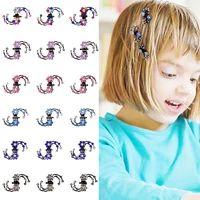 6pcs small flower buckle hair clips hairpins for women girls rhinestone hair claw holder crystal hair pins hair accessories