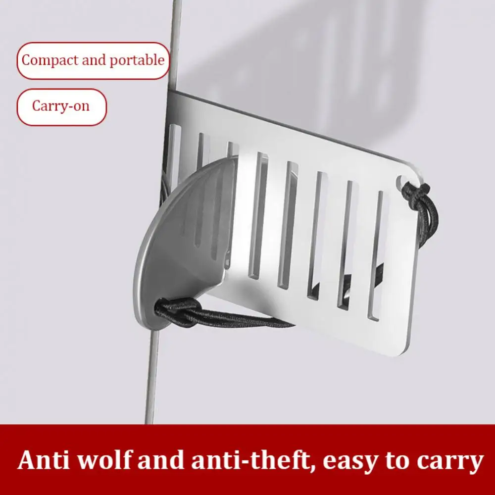 

Portable Safety Latch For Travel Anti Theft Metal Lock Hotel Door Jammer Latch Device Apart Security Door Lock Punch-free