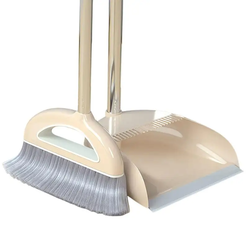 

Dustpan Broom Set Portable Garbage Clean Nonstick Hair Brush Sweeper Dust Pan Set Long Handle Comb Shape Filter Home Accessories