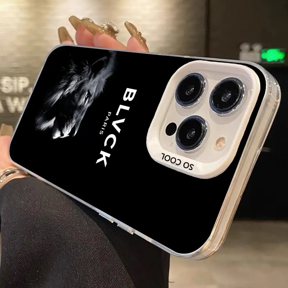 Mobile B-BLVCK Phone Case for iPhone 16 15 14 13 12 11 X XR XS 8 7 Pro Max Plus Color Silvery Smartphone Cover Cellphones