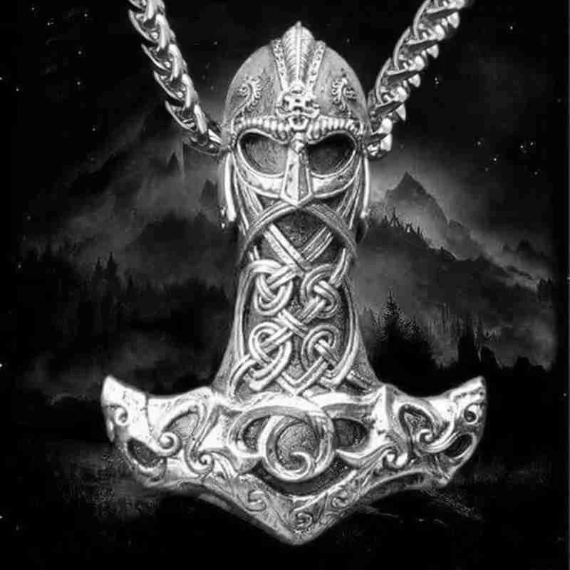 Фото Ожерелье мужское серебряное в стиле ретро с кулоном виде козы Тора | Украшения и