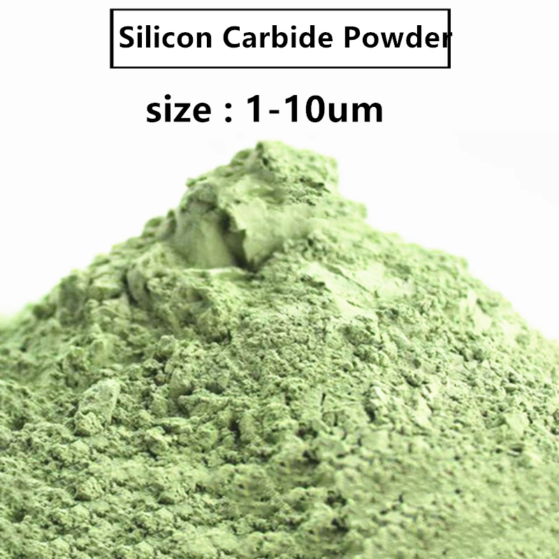 

Нано Премиум карбид кремния порошок, чистота 99.8%, зеленый, SiC 1um-10um, карборунд, абразивы, Deoxidizer, для полировки