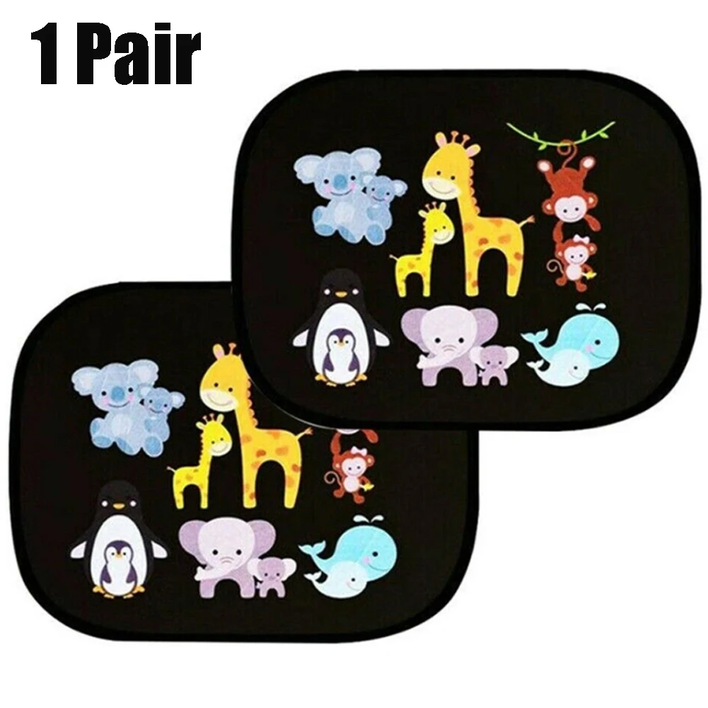 

1 Pair Car Sunshade Car Cartoon Sunshade Baby Children Sun Shade Visor UV Block Protect Mesh For Baby Kid Children