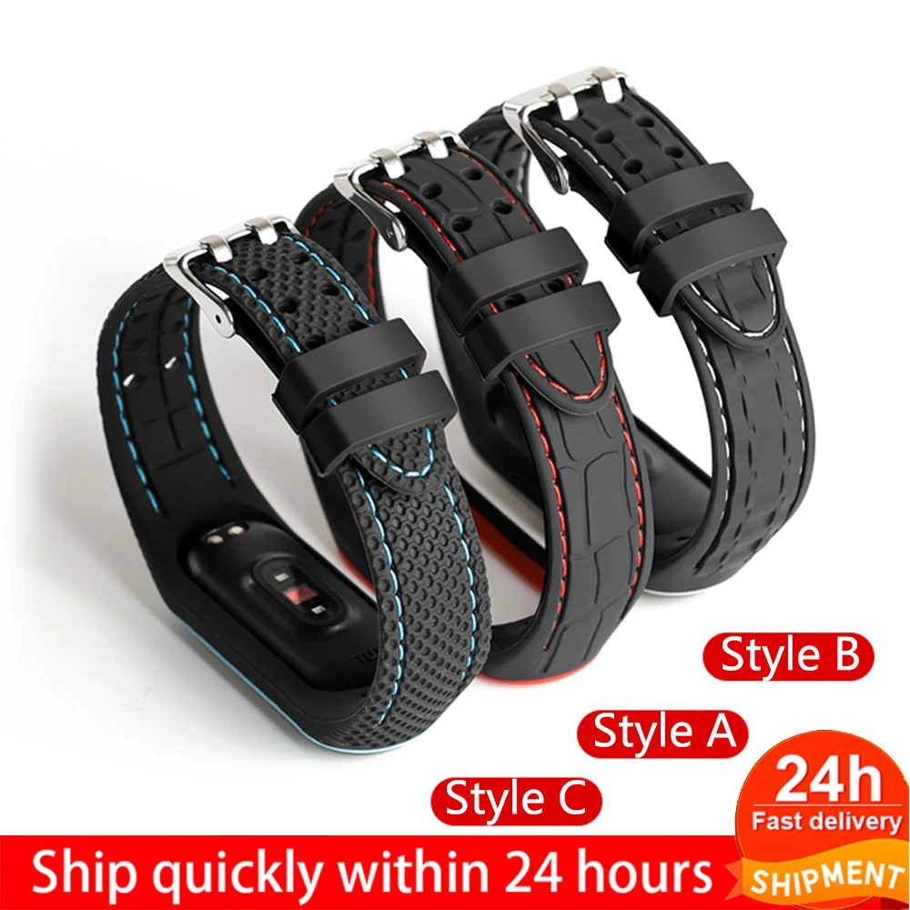 

Bracelet For Xiaomi Mi band 7 miband6 miband5 miband4 Replacement Silicone SmartWatch Wrist beacelet Mi band 3 4 5 6 wirst strap