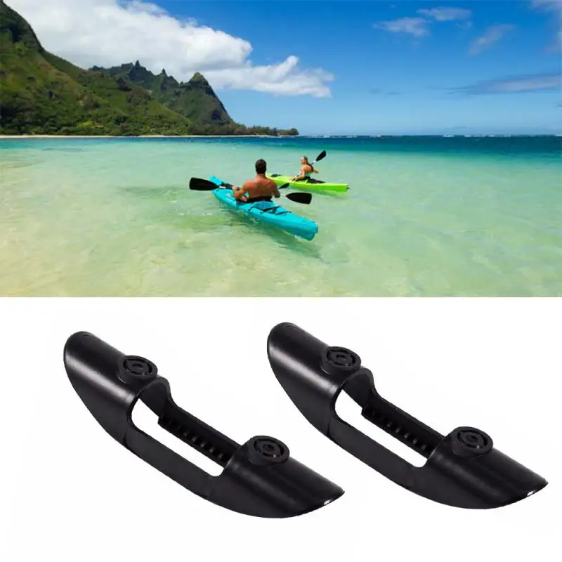 

2pcs Kayak Accessories Black Plastic Kayak Marine Boat Paddle Buckle Watercraft Rubber Boat Accessories